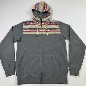 Howler Bros Brothers Shaman Hoodie Mens Medium Full Zip Jacquard Aztec Tribal